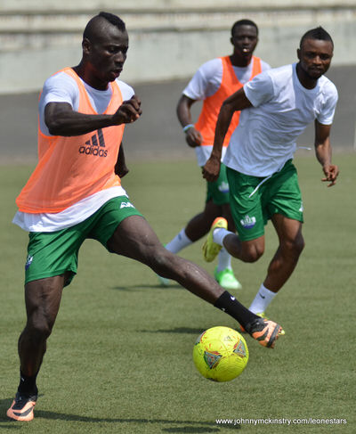 Alhaji Kamara  [Training camp ahead of Leone Stars v Ivory Coast on 6 September 2014 (Pic © Darren McKinstry / www.johnnymckinstry.com)]