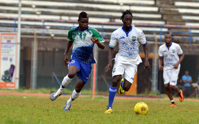 Ibrahim Kallay  [Training game against u-20 National team, ahead of Leone Stars v Seychelles Game in Freetown on 19 July 2014 (Pic: Darren McKinstry)]
